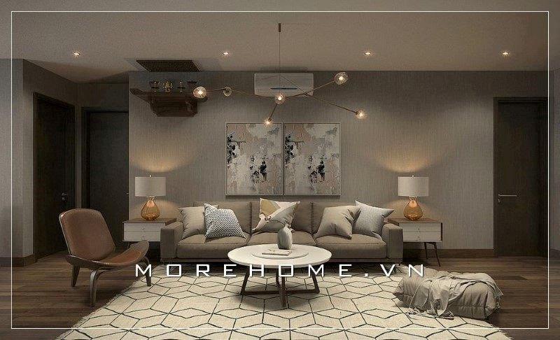 #16 Thiết kế nội thất chung cư có bàn trà phòng khách hiện đại 2022-2023