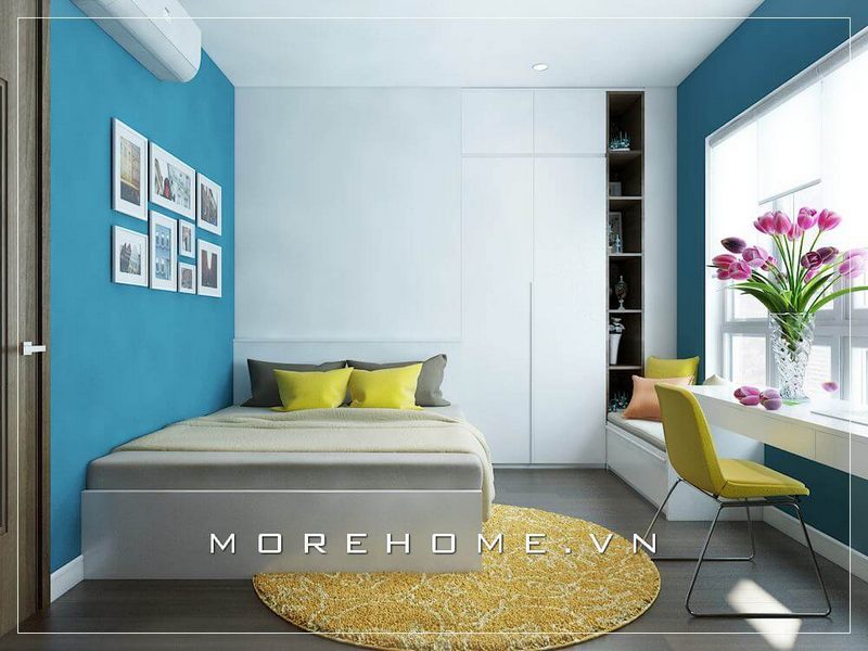 Ý tưởng thiết kế phòng ngủ này sẽ cực kỳ phù hợp với các bé yêu thích sự đơn giản, sạch sẽ và thoáng đãng với cách bố trí nội thất khoa học